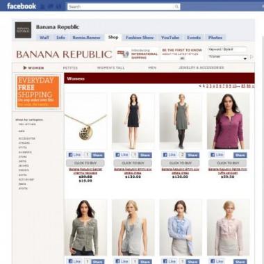 Banana Republic F-Commerce store 2011